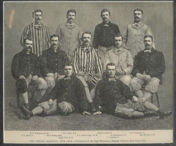 1881 Harvard Woodcut Chicago Team Photo